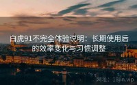 白虎91不完全体验说明:长期使用后的效率变化与习惯调整