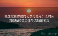 白虎嫩白体验向记录与思考：长时间浏览后的稳定性与流畅度表现