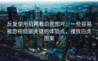 反复使用后再看白虎图片：一些容易被忽视但很关键的体验点，播放白虎图案