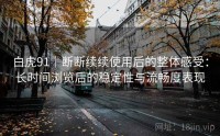 白虎91｜断断续续使用后的整体感受：长时间浏览后的稳定性与流畅度表现