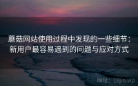 蘑菇网站使用过程中发现的一些细节：新用户最容易遇到的问题与应对方式