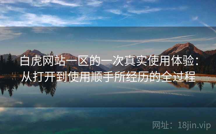 白虎网站一区的一次真实使用体验：从打开到使用顺手所经历的全过程