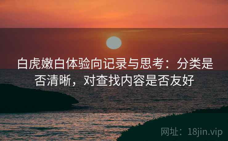 白虎嫩白体验向记录与思考:分类是否清晰,对查找内容是否友好 白虎嫩白体验向记录与思考:分类是否清晰,对查找内容是否友好
