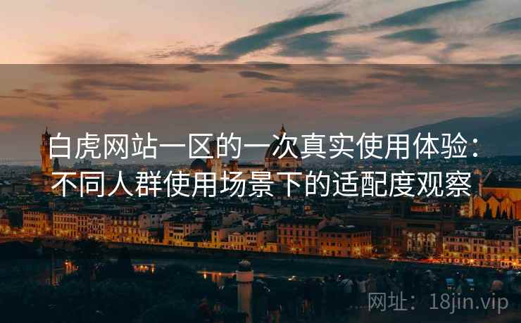 白虎网站一区的一次真实使用体验:不同人群使用场景下的适配度观察 白虎网站一区的一次真实使用体验:不同人群使用场景下的适配度观察
