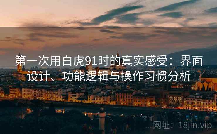 第一次用白虎91时的真实感受:界面设计、功能逻辑与操作习惯分析 第一次用白虎91时的真实感受:界面设计、功能逻辑与操作习惯分析