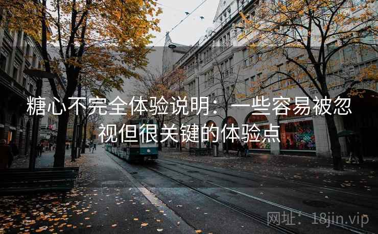 糖心不完全体验说明：一些容易被忽视但很关键的体验点
