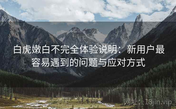 白虎嫩白不完全体验说明:新用户最容易遇到的问题与应对方式 白虎嫩白不完全体验说明:新用户最容易遇到的问题与应对方式